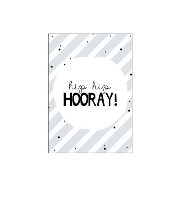 Wenskaart hip hip hooray!
