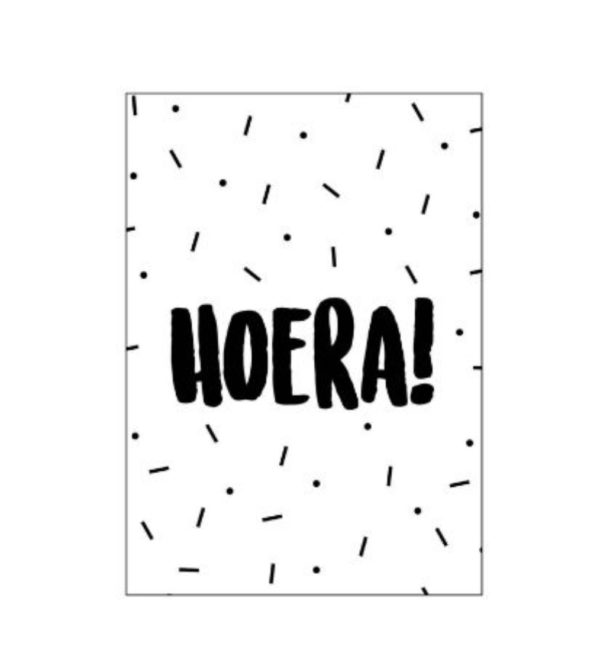 Wenskaart Hoera!