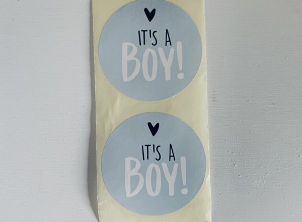 Cadeau sticker it’s a boy!
