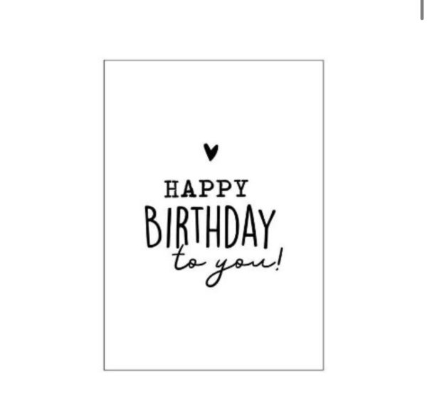 Wenskaart happy birthday to you