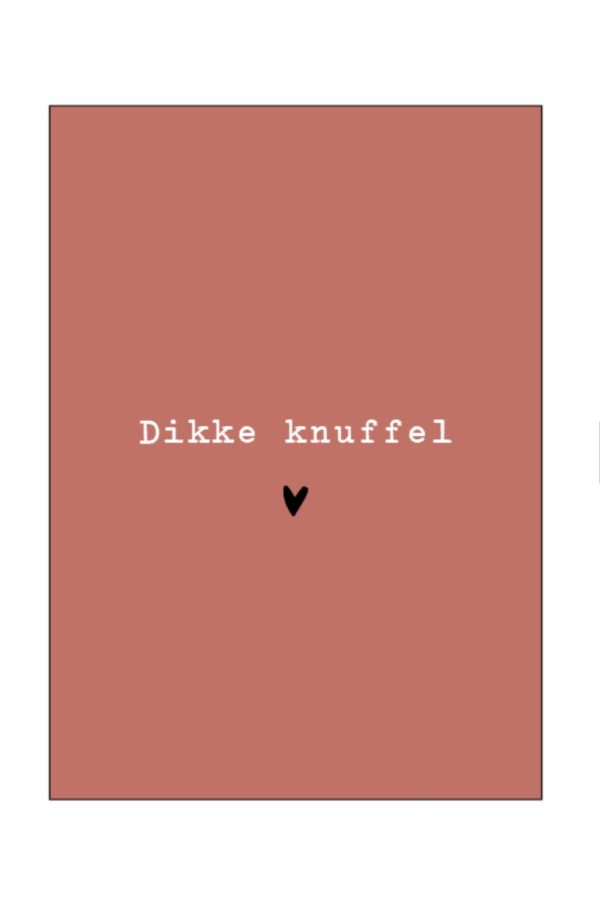 Wenskaart dikke knuffel