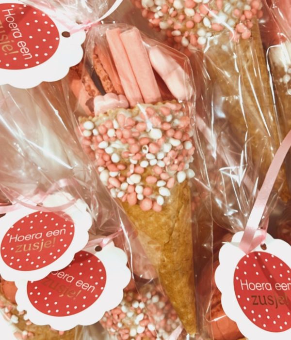 ijs traktatie geboorte roze