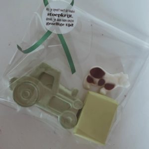 boerderij traktatie. in verschillende kleuren en stickers verkrijgbaar!!